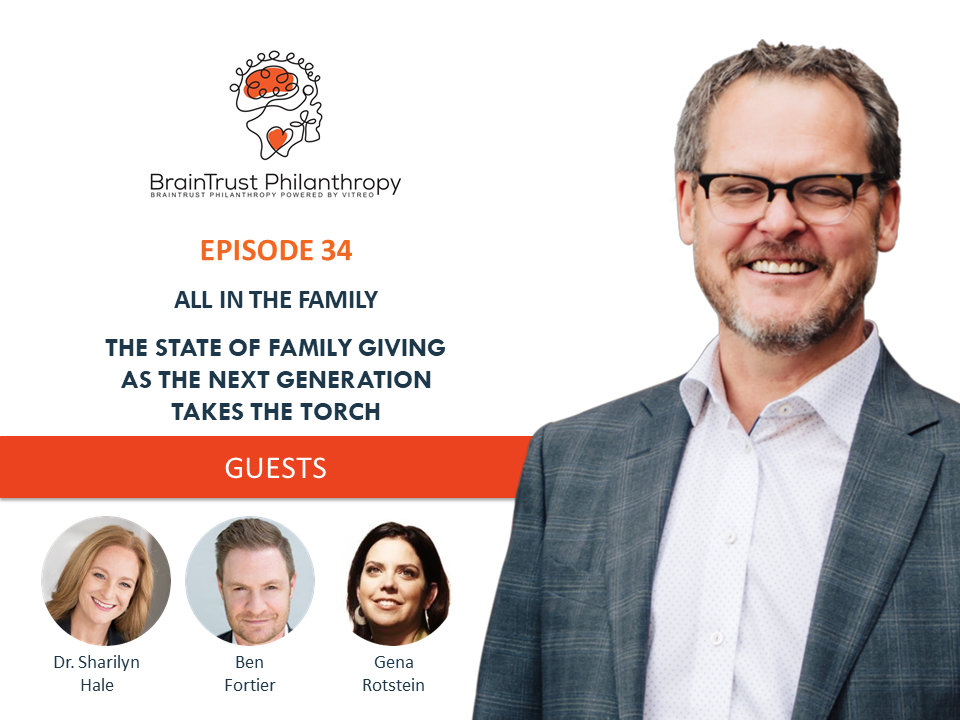 Braintrust Philanthropy logo page with Podcast panel