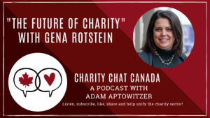Red title box with white writing - Charity Chat