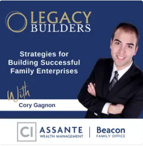 Title page image for Legacy Builders podcast with Cory Gagnon